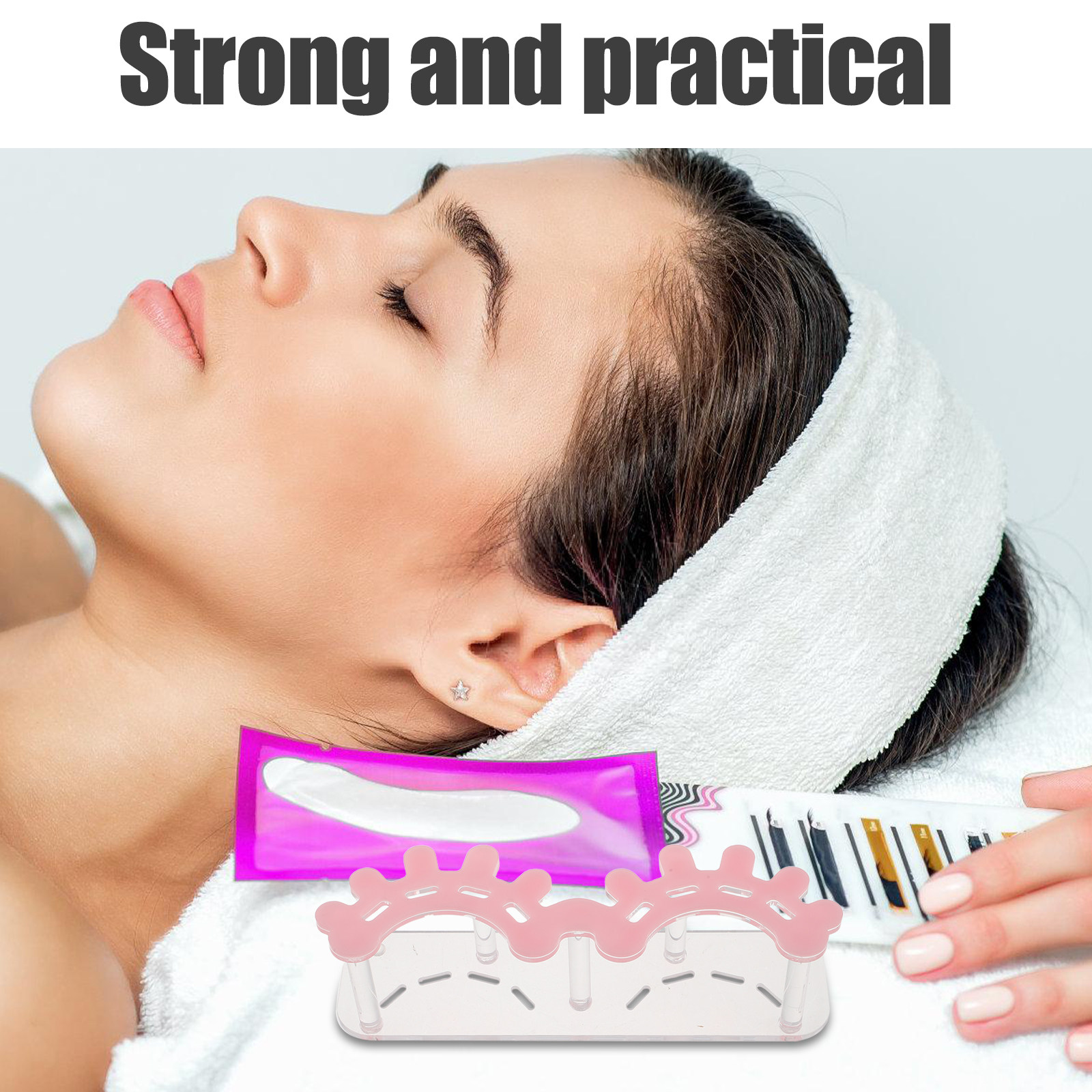 Eyelash Extension No 8 - 8-Slot Acrylic Lash Tweezer Holder Organizer
