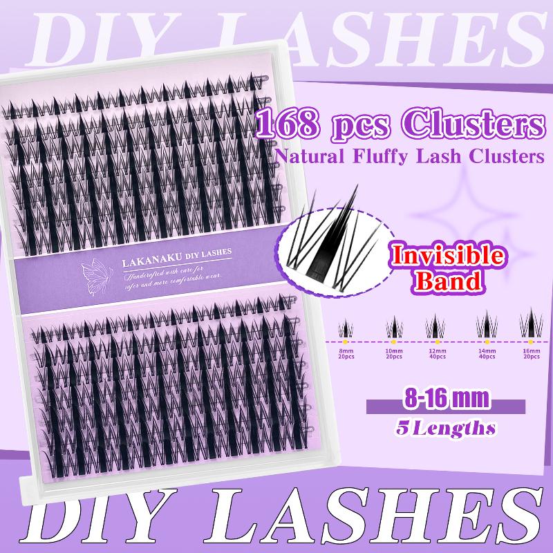Eyelash Extensions - Natural Eyelashes Lashes Cluster Individual Fluffy