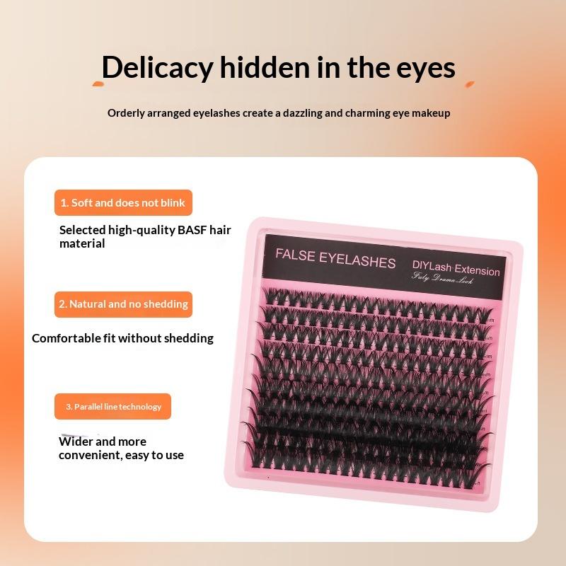 Eyelash Extensions - New 10Row 140 Clusters Fluffy Thick
