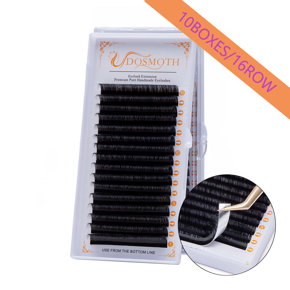 Individual Lash Tray - DOSMOTH 10 boxes 16rows 7-16mm mink