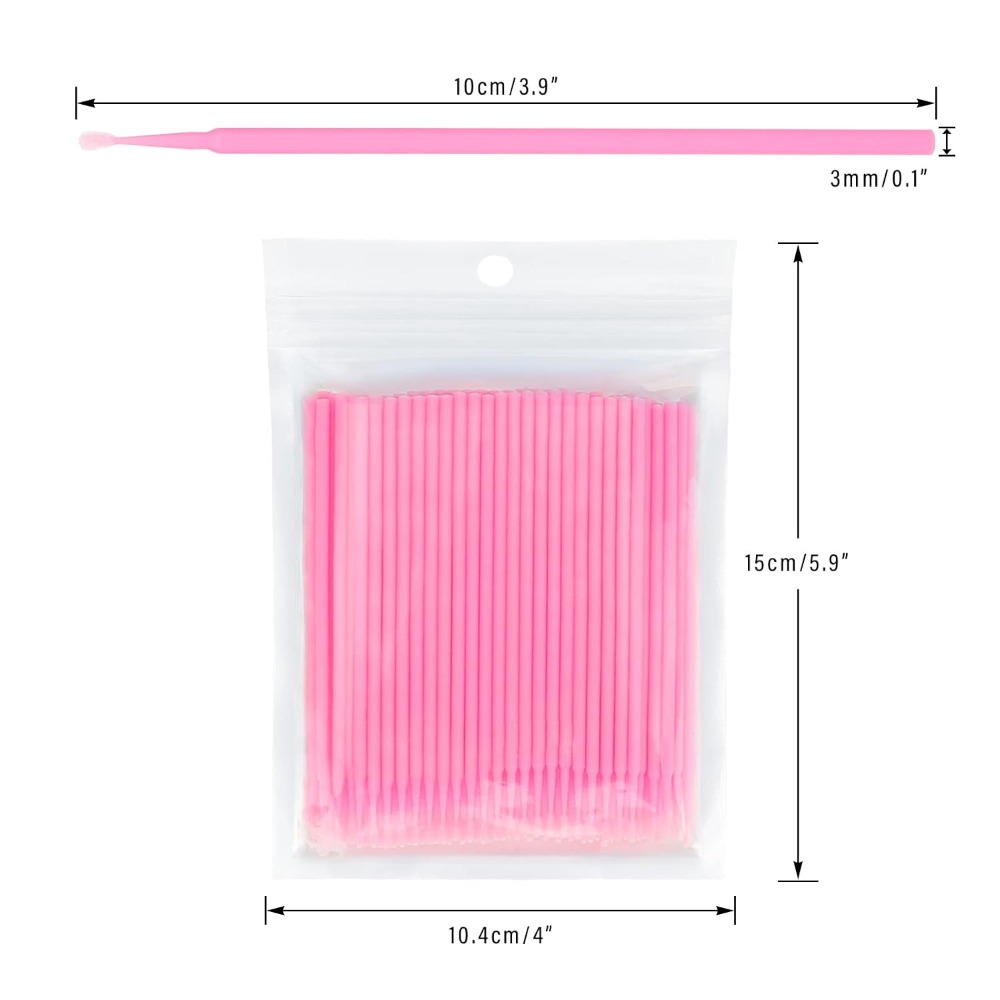 Eyelash Extensions - 500PCS Disposable Micro Cotton Swabs Bendable