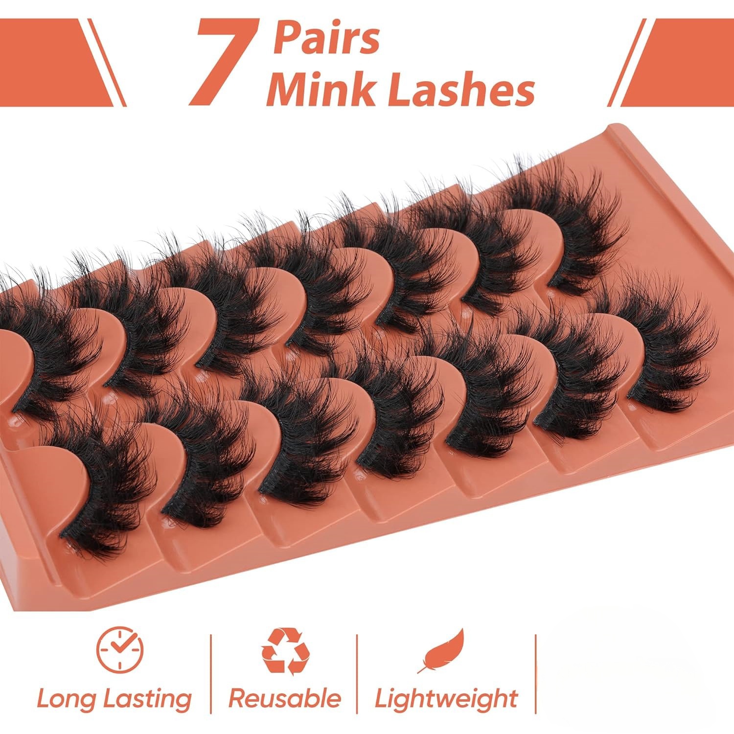 7pairs Fluffy Lashes 8D False  - Eyelash Extension Cat Eye review and price