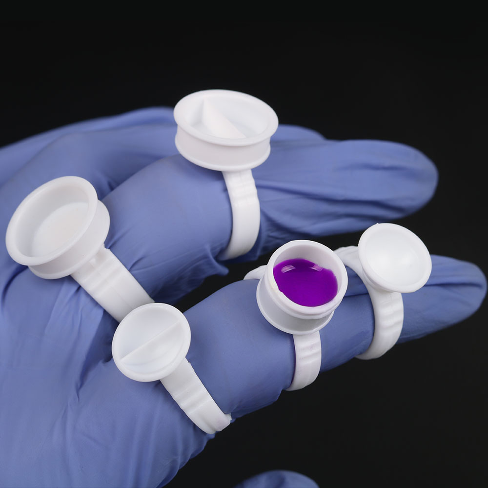 100PCS Tattoo Rings Cups Dispo - Eyelash Extension Adhesive review and price