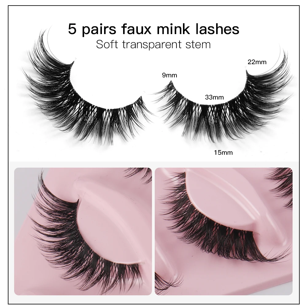 Cat Eye 5 Pairs 3D Natural Fal - Eyelash Extension Cat Eye review and price