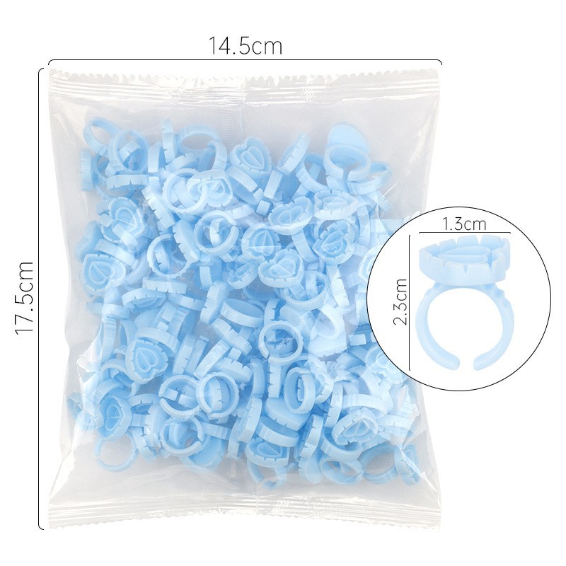100Pcs Disposable Glue Ring Ho - Eyelash Extension Maps review and price