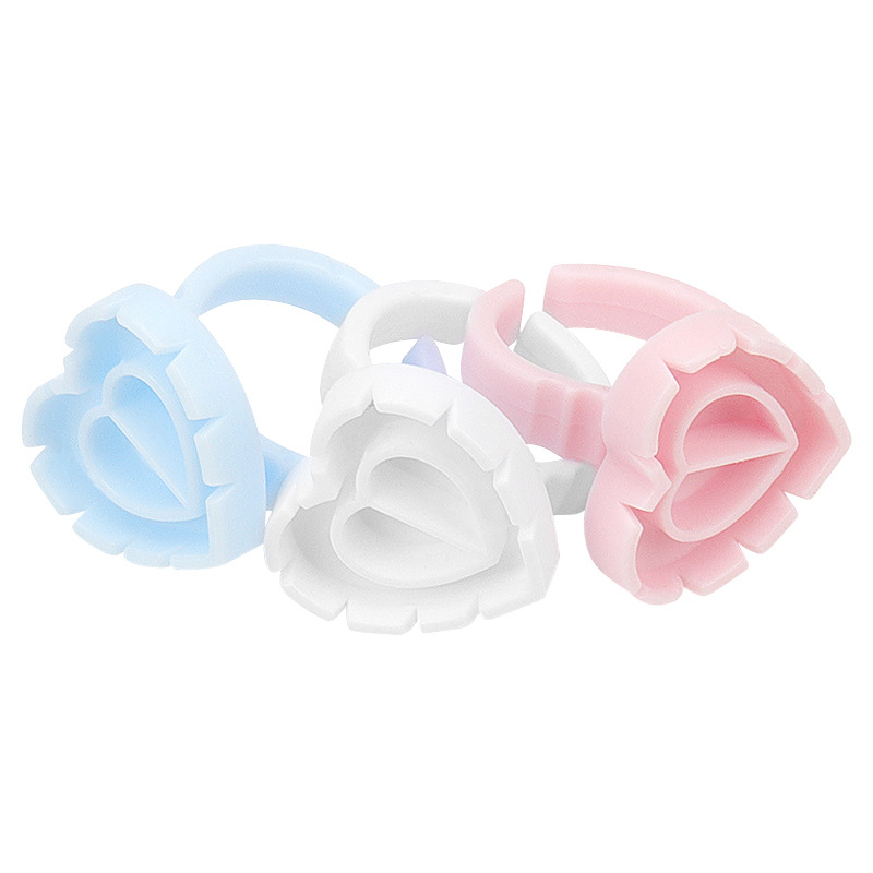 100Pcs Disposable Glue Ring Ho - Eyelash Extension Maps review and price