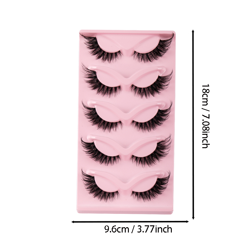 5 Pairs Cat Eye Lashes Faux Mi - Eyelash Extension Cat Eye review and price