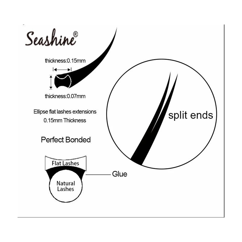 Seashine Ellipse Flat Lashes S - Individual Lash Tray review and price
