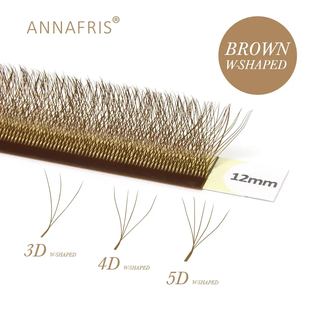 ANNAFRIS Brown W Shape Lash Ex - Eyelash Extension Yelix review and price