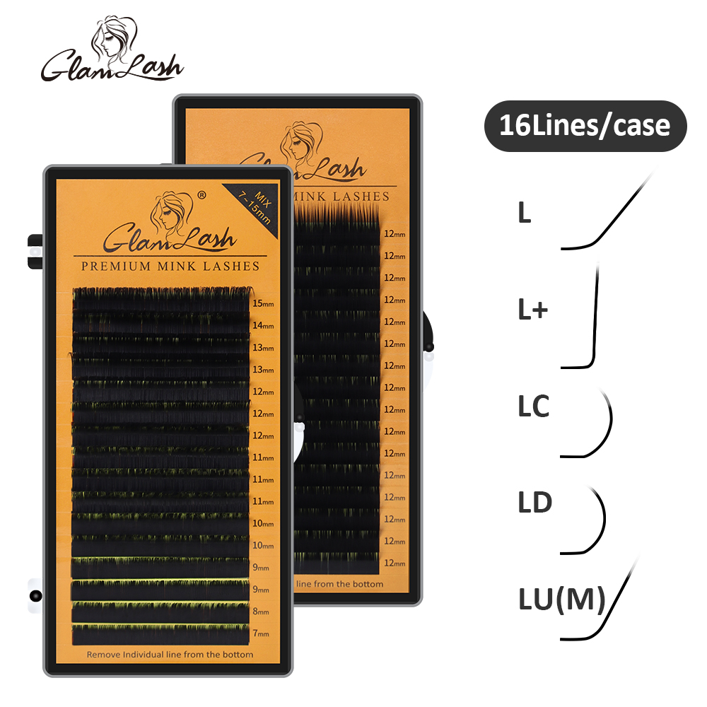 GLAMLASH L/L+/LC/LD/LU/M Curl  - Individual Lash Tray review and price